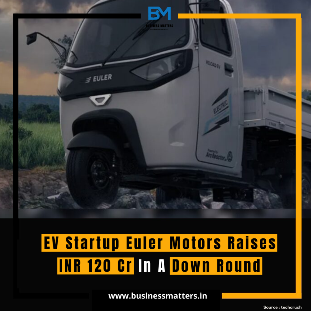 Electric Vehicle Startup Euler Motors Secures INR 120 Crore in a Down Round Funding