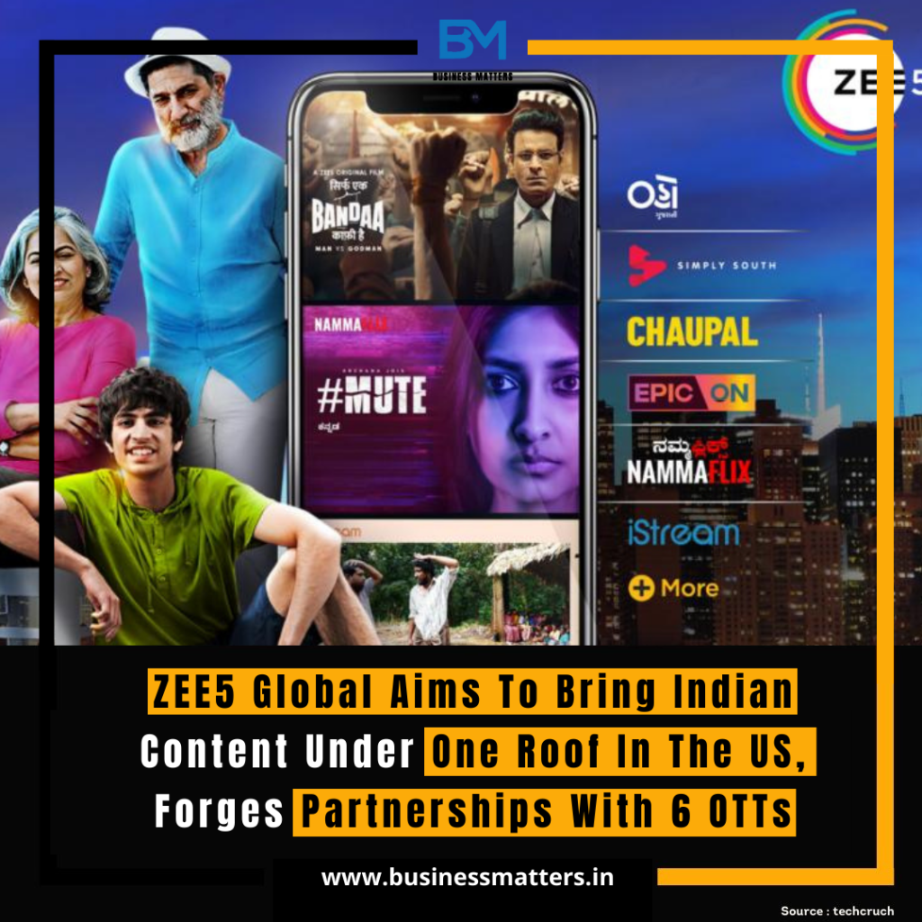 ZEE5 Global Aims To Bring Indian Content Under One Roof In The US, Forges Partnerships With 6 OTTs