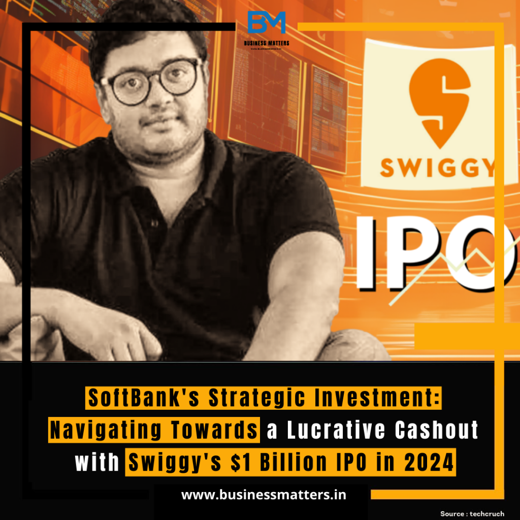 SoftBank's Strategic Investment: Navigating Towards a Lucrative Cashout with Swiggy's $1 Billion IPO in 2024