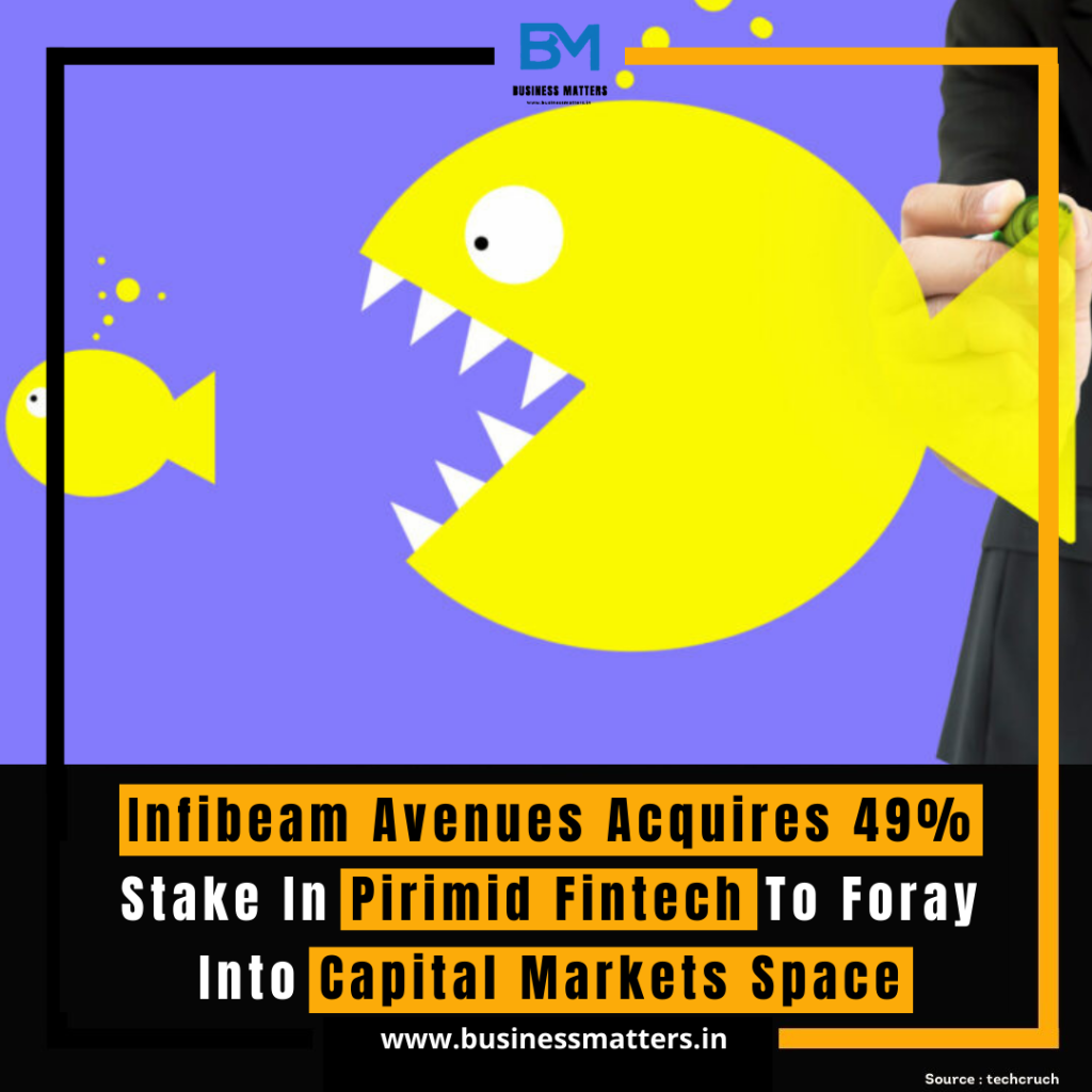 Infibeam Avenues Acquires 49% Stake In Pirimid Fintech To Foray Into Capital Markets Space