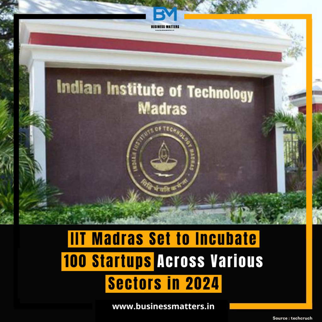 IIT Madras Set to Incubate 100 Startups Across Various Sectors in 2024