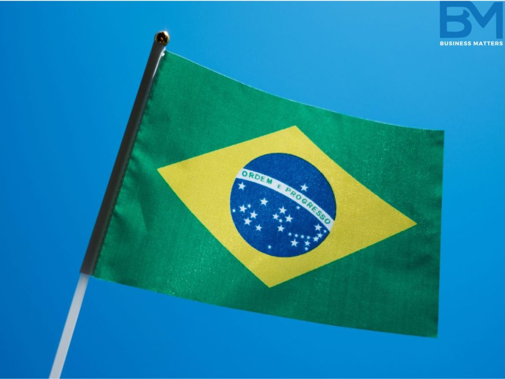 Brazil National flag on the pole