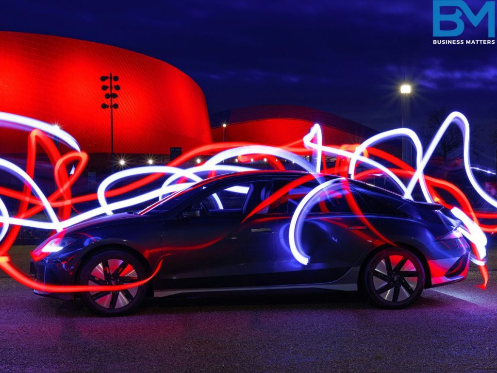 BYD Auto car night slowmo image of breaking lights