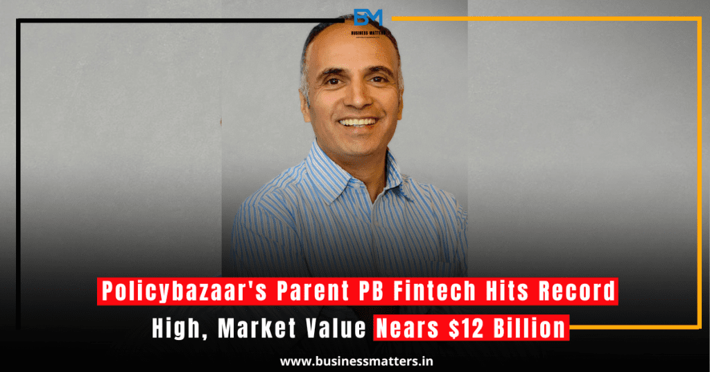 Policybazaar's Parent PB Fintech Hits Record High, Market Value Nears $12 Billion Shares of PB Fintech, the parent company of the popular insurtech platform Policybazaar, surged over 5% during early trading hours on January 2, 2025, marking a new all-time high of INR 2,230 per share on the Bombay Stock Exchange (BSE). Despite some intraday volatility, the stock held onto substantial gains, settling at INR 2,197.40 by 2:58 PM.