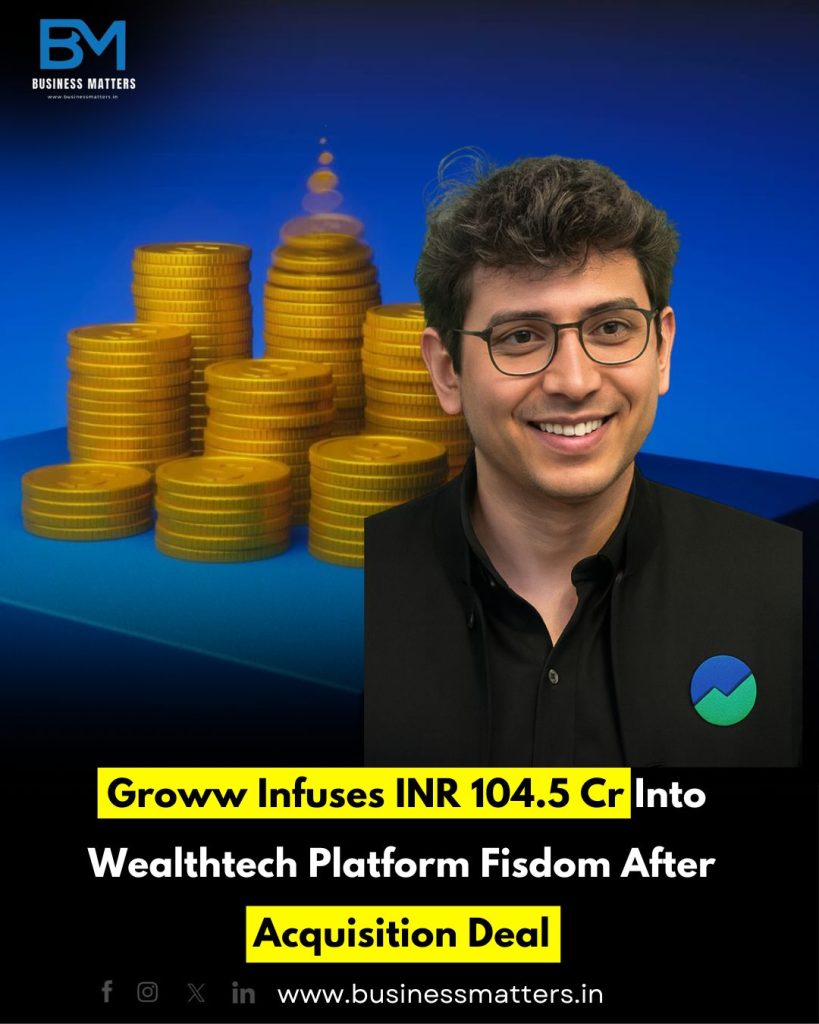 Groww Infuses INR 104.5 Cr Into Wealthtech Platform Fisdom After Acquisition Deal Groww Infuses INR 104.5 Cr Into Wealthtech Platform Fisdom After Acquisition Deal