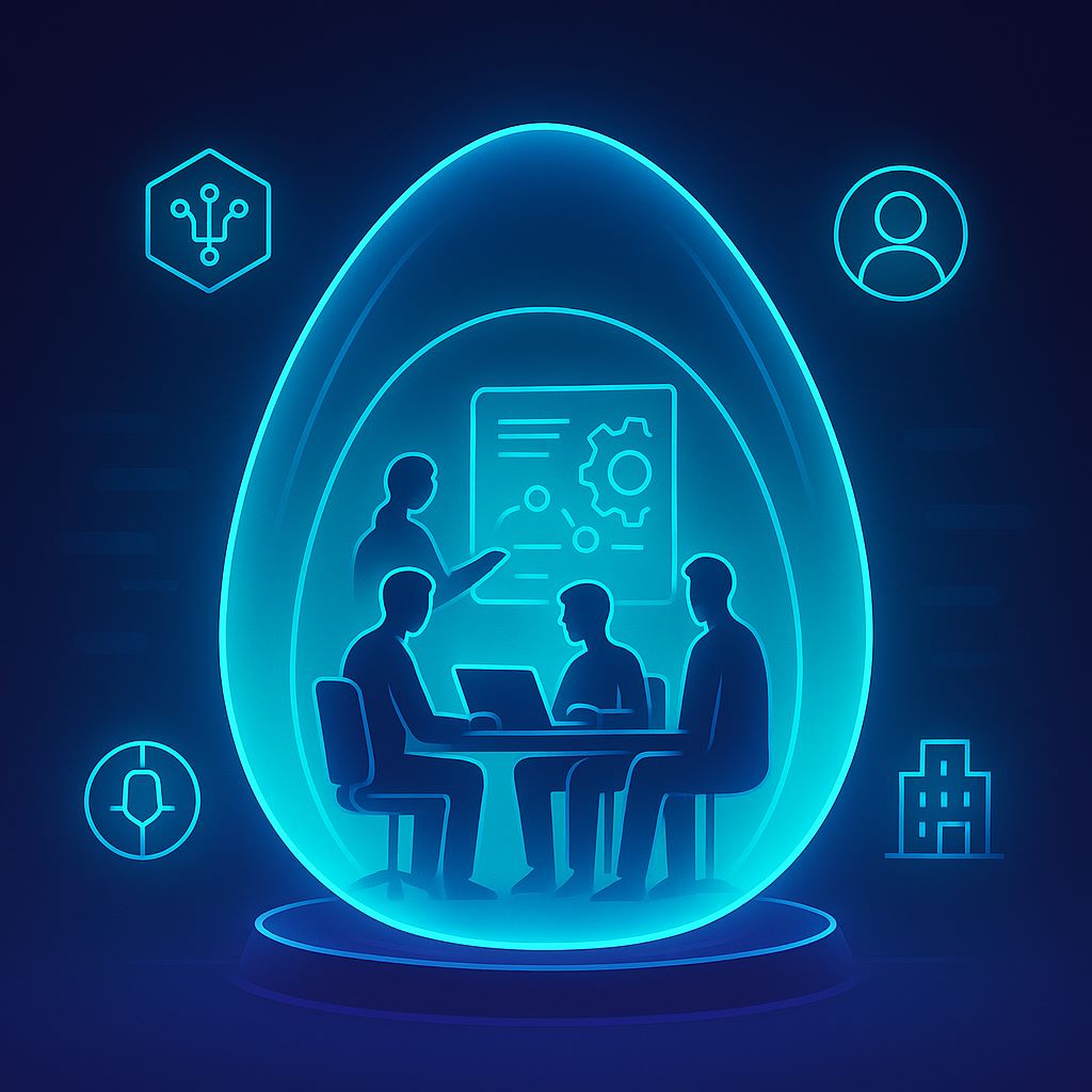 Futuristic startup pod