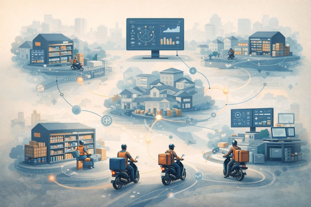  quick commerce dark store hyperlocal logistics